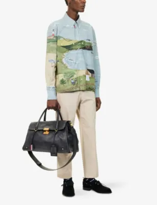 THOM BROWNE Utility Scenic-Print Cotton Shirt detail 2