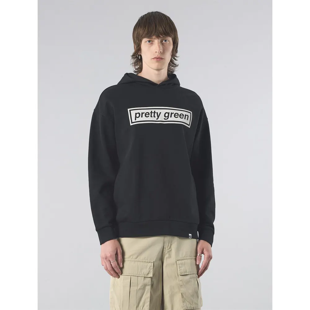 Pretty Green Men's Box Print Hoodie detail 2