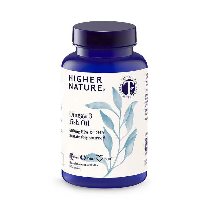 Higher Nature Omega 3 Fish Oil - 600mg EPA & DHA - 90 Capsules