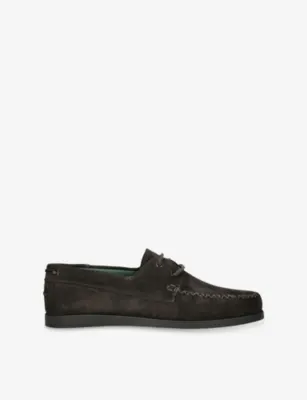 VINNY'S Boatman Suede Shoes - EUR 44 / 10 UK MEN in Dark Brown – Mens | Loafers