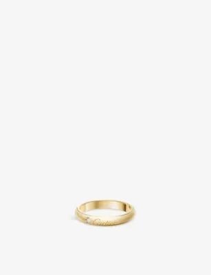 CARTIER C de Cartier 3mm 18ct Yellow-Gold and 0.02ct Brilliant-Cut Diamond Wedding Ring - 51mm
