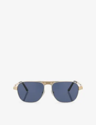 CARTIER CT0532S Pilot Metal Sunglasses