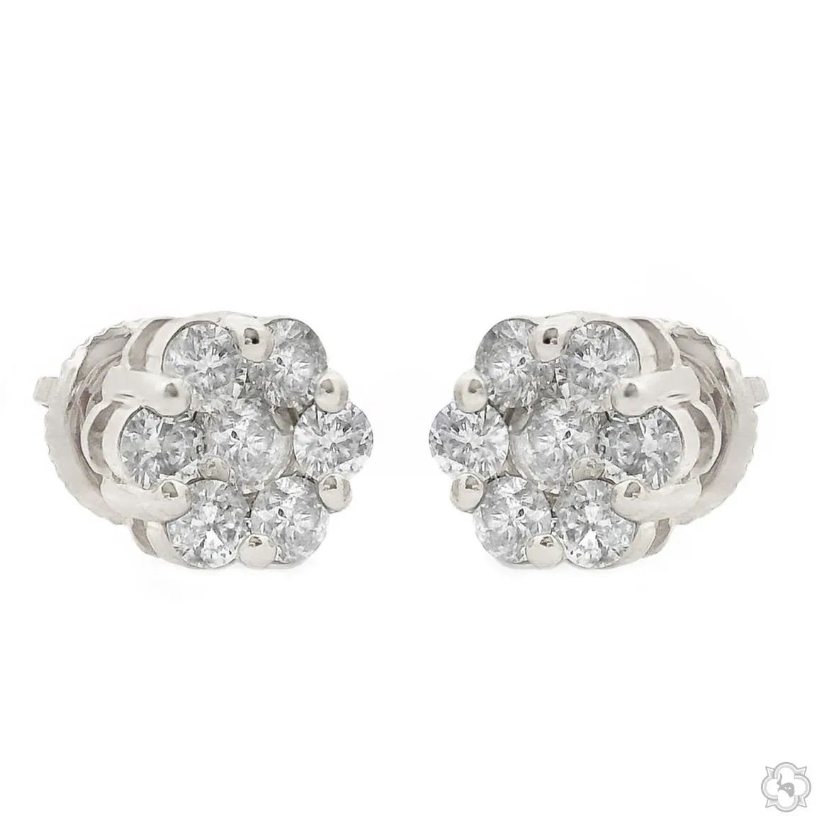 ANNA - CONSCIOUS DIAMONDS Flower Diamond Earrings 304 in White Gold – Earrings
