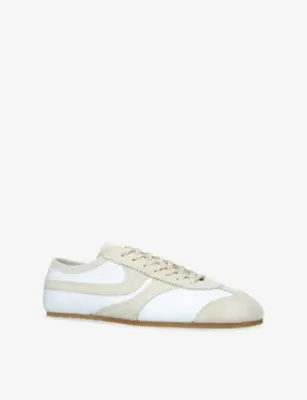 DRIES VAN NOTEN Dustin Leather Trainers - 5 in WHITE/OTH, additional product view 3