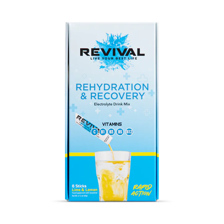 REVIVAL Rehydration & Recovery - Lemon & Lime 6 pack detail 2