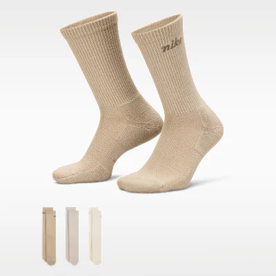Nike Everyday Elevated Crew Socks (3 Pairs) - Multi-Colour in Multi-Colour – Nike men's and unisex