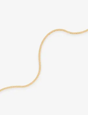 TOM WOOD Curb Chain Slim 18ct Yellow Gold-Plated 925 Sterling Silver Necklace detail 3