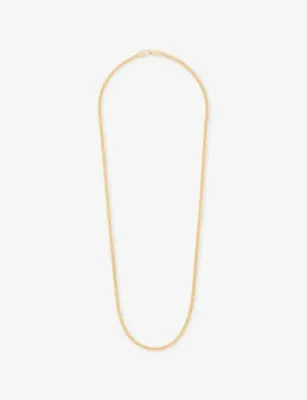 TOM WOOD Curb Chain Slim 18ct Yellow Gold-Plated 925 Sterling Silver Necklace