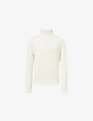 GANT Rib-Knit Turtleneck Cotton And Merino-Wool Turtleneck
