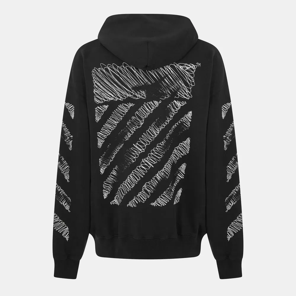 Off White Men's Scrib Diag Pullover Hoodie detail 2