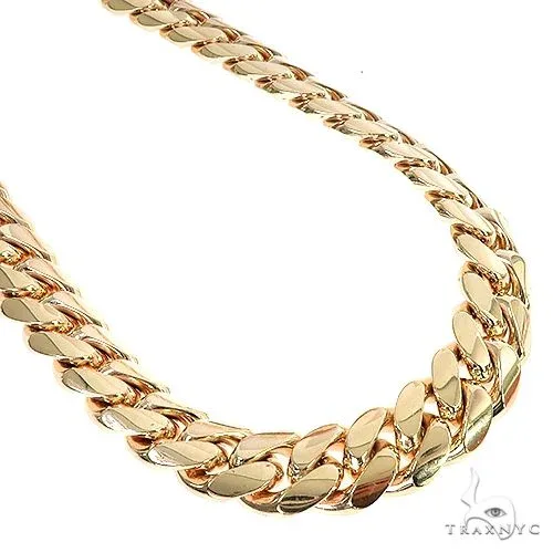 RINA - For Him FACTORY Solid Miami Cuban Diamond Lock Chain 21 Inches 18mm 66843 in Rose Gold – Chain