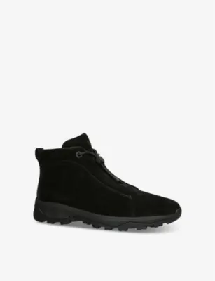 ZEGNA Triple Stitch Vetta suede high-top trainers - EUR 39 / 5 UK MEN in BLACK, additional product view 3