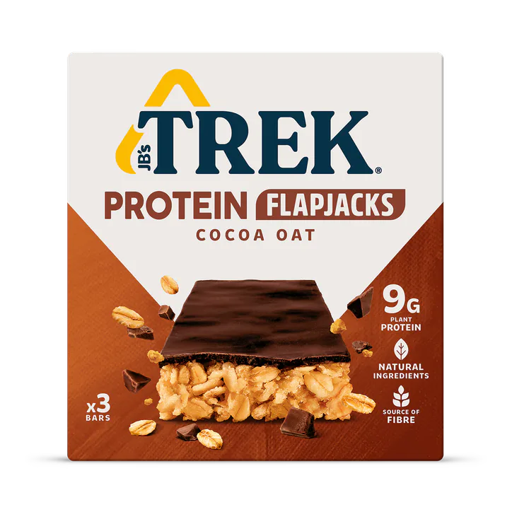 TREK Cocoa Oat Protein Flapjacks 3x 50g