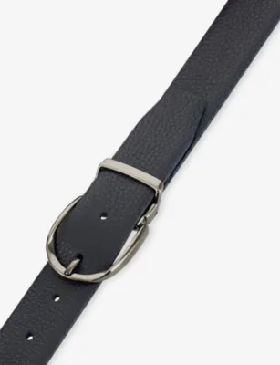BOGGI MILANO Reversible Leather Belt - 34 in NAVY BLUE, additional product view 2