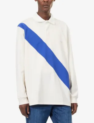 WALES BONNER Prism Striped Cotton Rugby Top detail 3