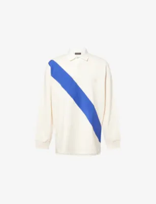 WALES BONNER Prism Striped Cotton Rugby Top