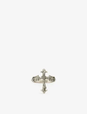 EMANUELE BICOCCHI Rose Cross Sterling Silver Ring - U