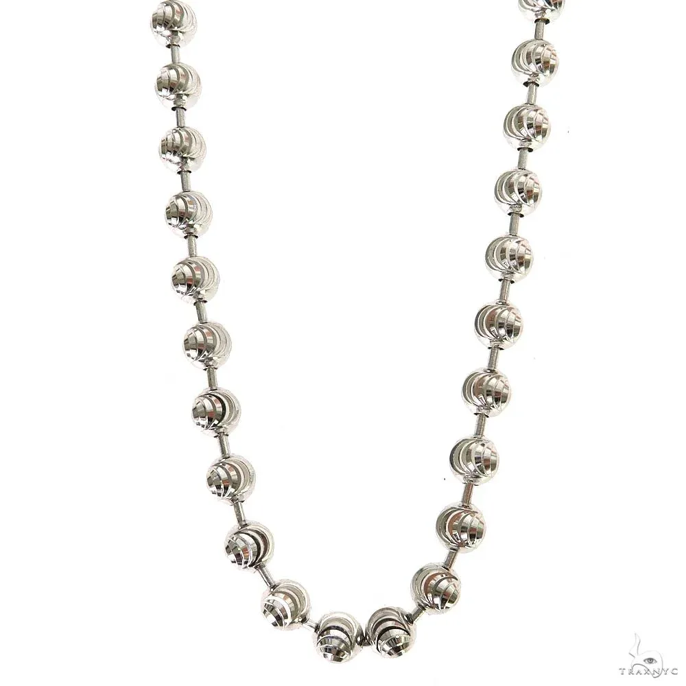 JALGAS - GOLDEN MOON Silver Moon Cut Link Chain 4mm 69809 in 18 Inches – Chain
