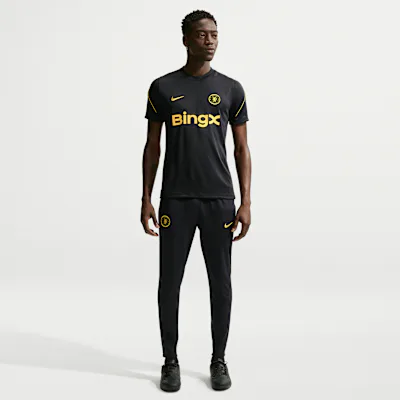 Nike Chelsea F.C. Strike Men's Nike Dri-FIT Football Knit Pants - Pitch Blue/White/Midwest Gold