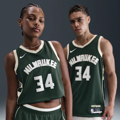Nike Milwaukee Bucks Icon Edition Men's Nike Dri-FIT NBA Swingman Jersey - Fir