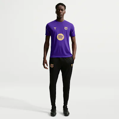 Nike FC Barcelona Strike Away Men's Kobe Dri-FIT Football Knit Trousers - Black/Field Purple/Metallic Gold