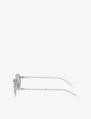 PRADA PR B53S Oval-Frame Steel Sunglasses detail 2
