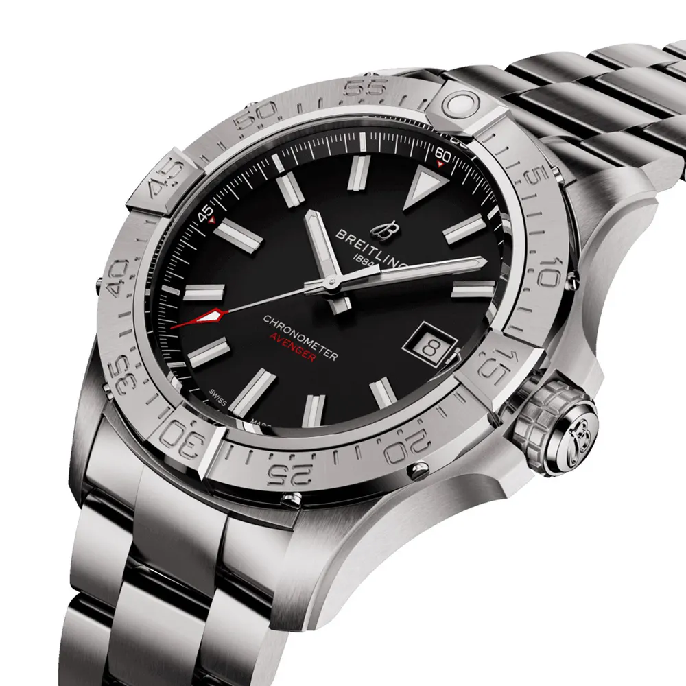 Breitling Avenger Automatic 42mm Mens Watch Black Stainless Steel detail 3