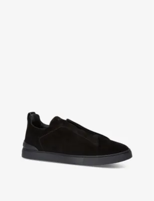 ZEGNA Triple Stitch suede low-top trainers - EUR 41 / 7 UK MEN detail 3