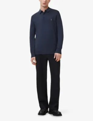 ALLSAINTS Mode Merino slim-fit wool polo shirt detail 2