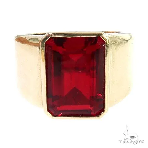 RINA - For Him FACTORY 14K Gold Ruby Ring 66810 in Rose Gold / 8 – Ring