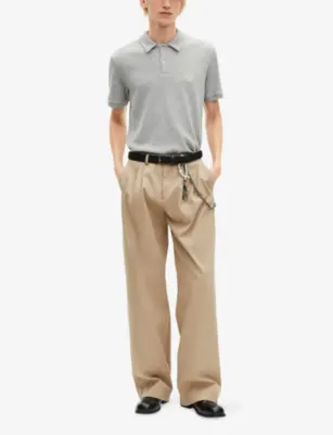 THE KOOPLES Chain-Embellished Straight-Leg Cotton Trousers detail 2