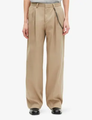 THE KOOPLES Chain-Embellished Straight-Leg Cotton Trousers detail 3
