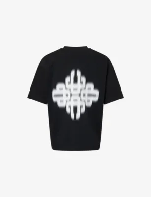 THE COUTURE CLUB Motion Blurred Emblem Short-Sleeve Cotton T-Shirt