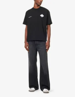 THE COUTURE CLUB Motion Blurred Emblem Short-Sleeve Cotton T-Shirt detail 2