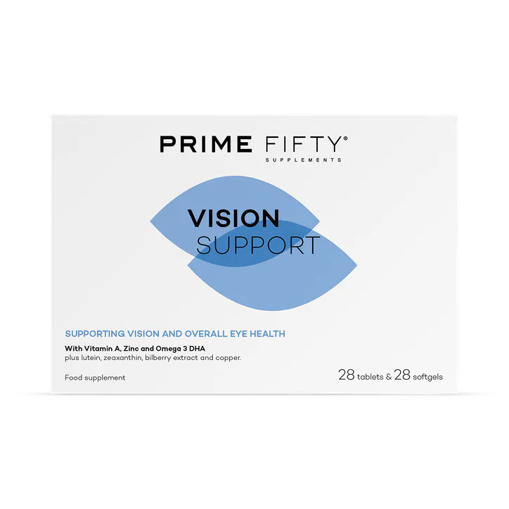 Prime Fifty Vision Support Omega 3, Lutein & Zeaxanthin 28 Tablets & Softgels