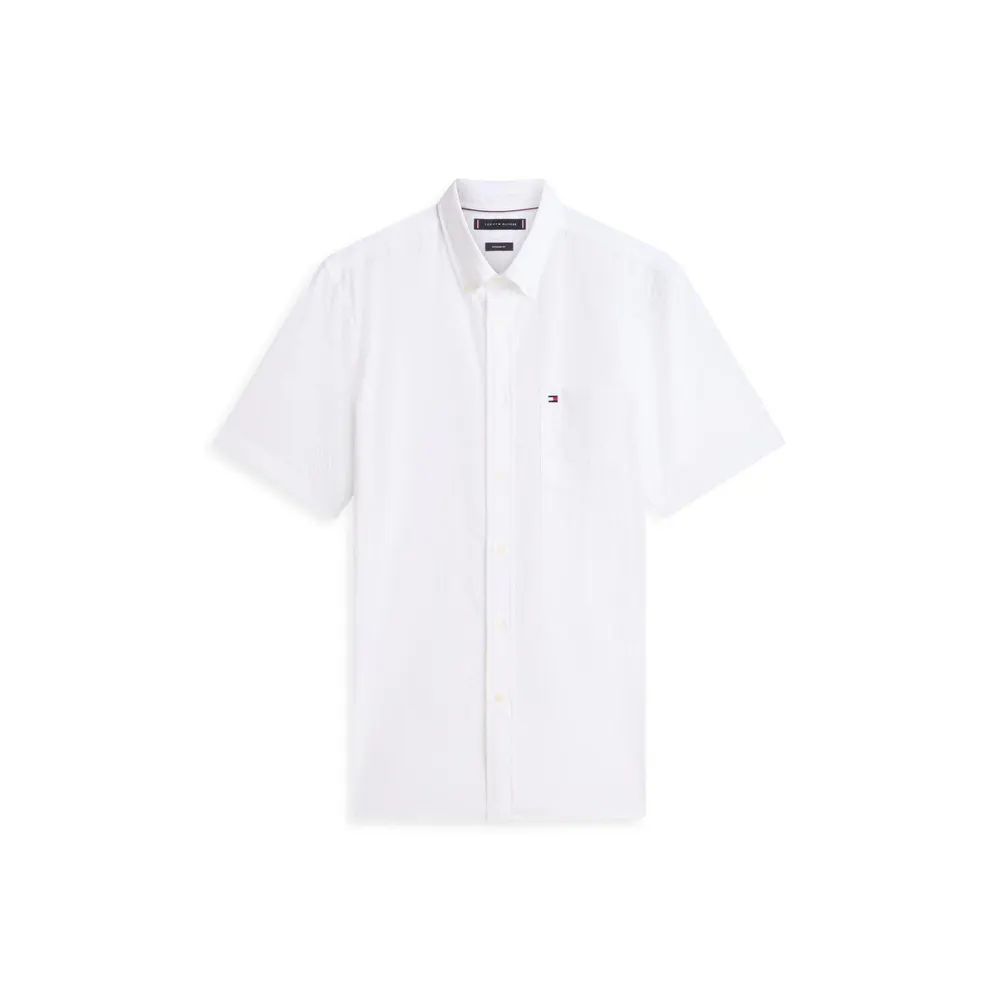 Tommy Hilfiger Seersucker Solid Ss Rf Shirt in White – Clothing