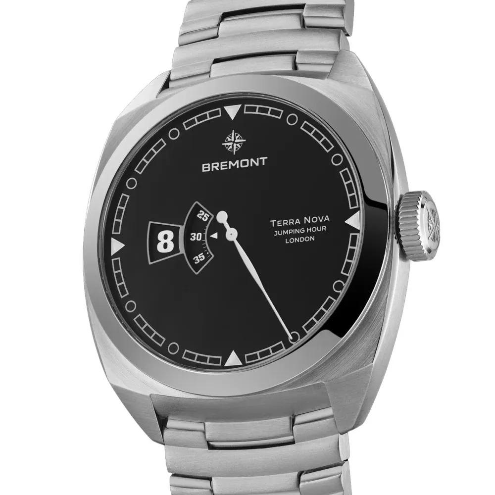 Bremont Terra Nova Automatic 40.5mm Jumping Hour Unisex Watch Black in Black, additional product view 2