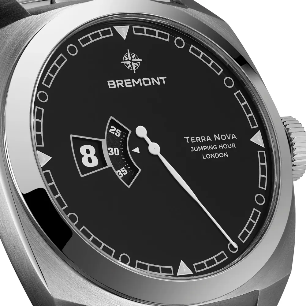 Bremont Terra Nova Automatic 40.5mm Jumping Hour Unisex Watch Black in Black, additional product view 3