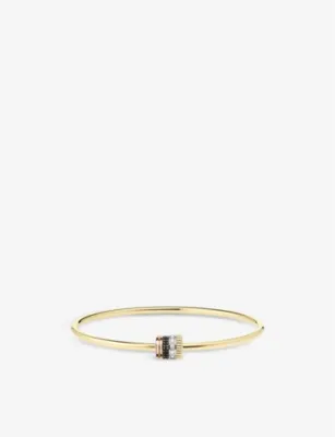 BOUCHERON Quatre Classique 18ct yellow-, white- brown and rose-gold and 0.11ct brilliant-cut bracelet - 18cm