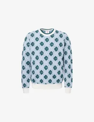 CASABLANCA Monogram Crew-Neck Wool Jumper