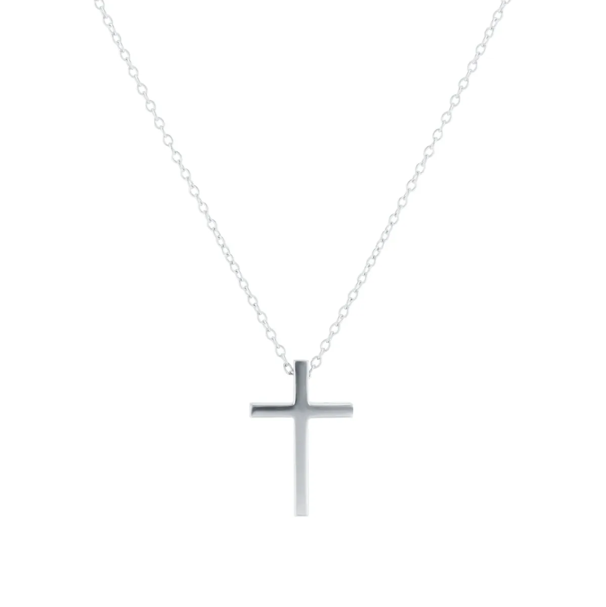 For Him 18ct White Gold Floating Cross Pendant
