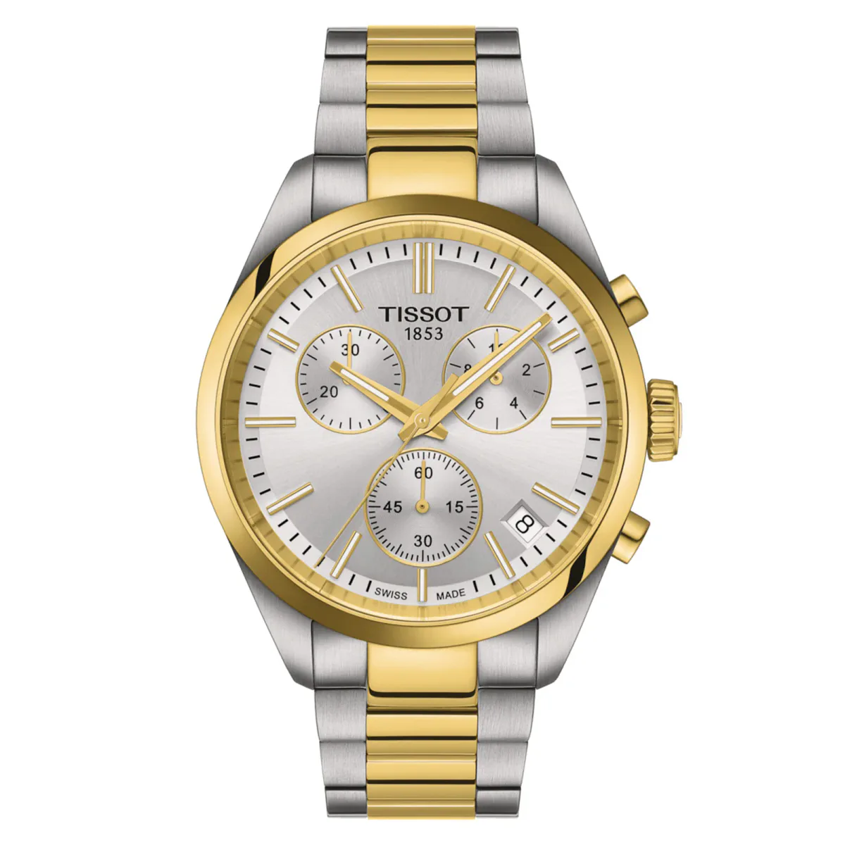 Tissot PR100 Chronograph 40mm Mens Watch Silver