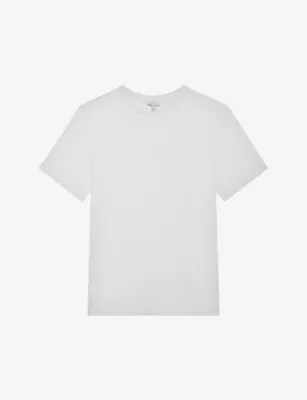REISS Bless crewneck cotton-jersey T-shirt - OXIDISED GREEN detail 2