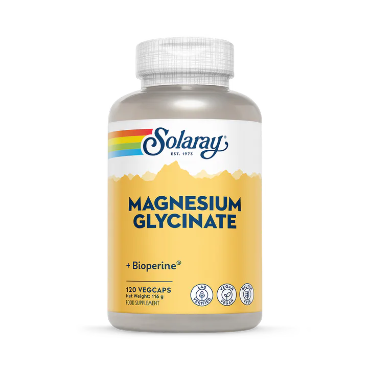 Solaray Magnesium Glycinate 350mg – High Strength Magnesium Bisglycinate, 120 Capsules