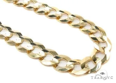 JALGAS - JOE RODEO CHAINS 10K Yellow Gold Solid Curb Chain 9.3mm 47212 in 26 Inches – Chain