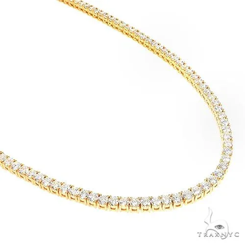 RINA - For Him FACTORY 14K Yellow Gold Diamond Tennis Chain 66684 in Rose Gold – Chain