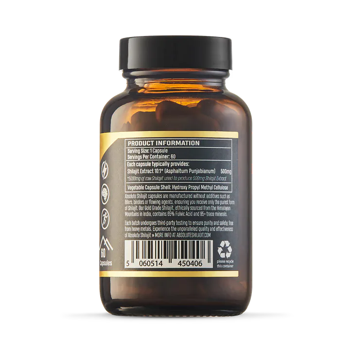 Absolute Shilajit | 60% Fulvic Acid - 60 Capsules, additional product view 2