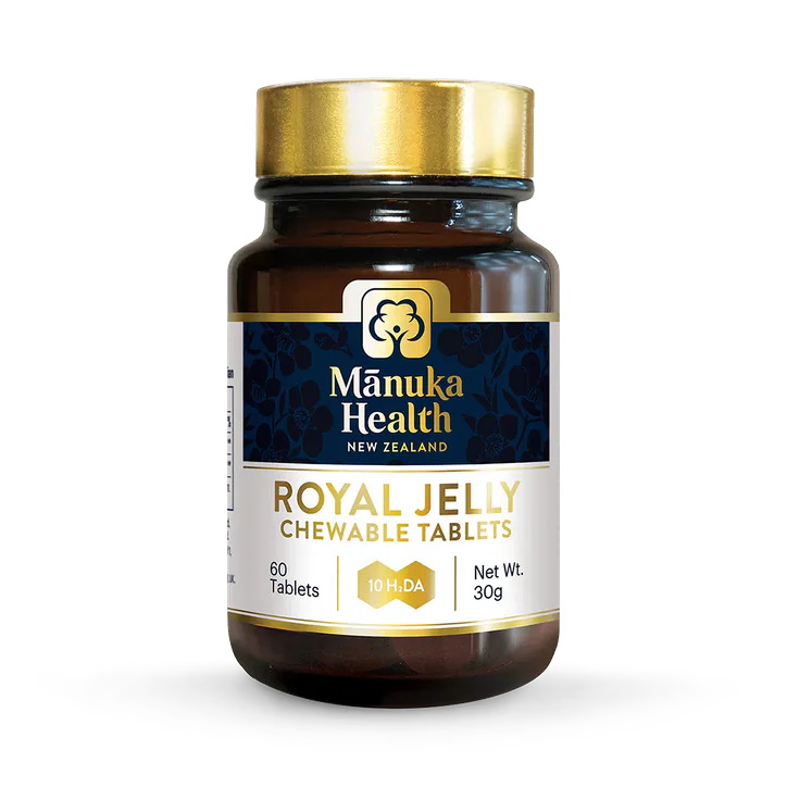 Manuka Health NZ Royal Jelly Chewable Tablets 60's – Vitamins & Supplements > Supplements > Superfood Supplements > Royal Jelly & Propolis