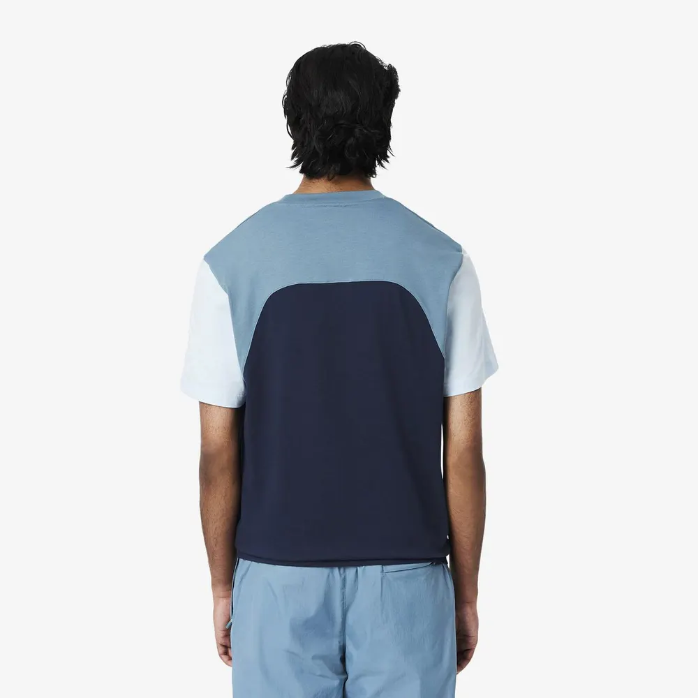 Lacoste Cotton Jersey Colour Block T-Shirt detail 3
