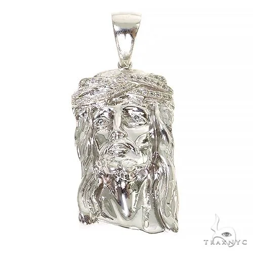 MARYAM - For Him SILVER .925 Silver Diamond Big Jesus Pendant 67433 – Pendant